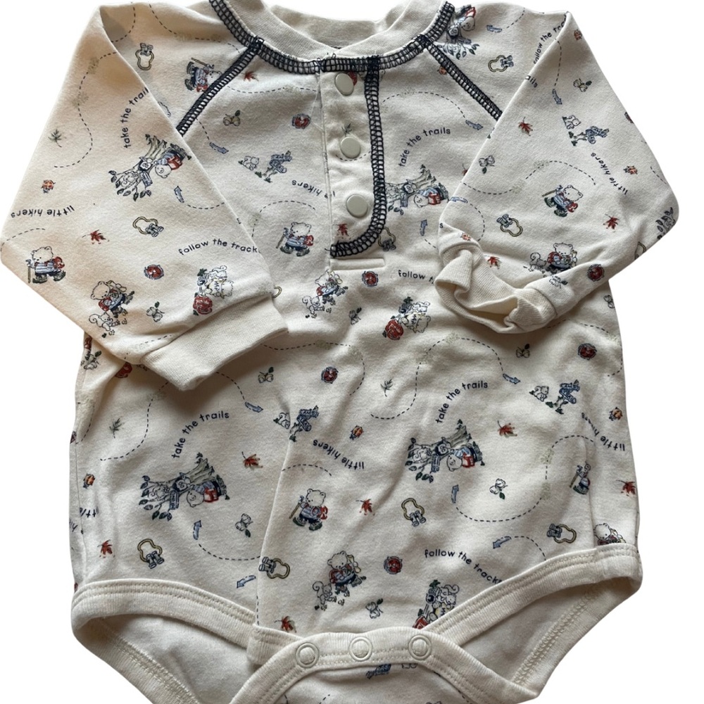 Simply basic bear button onesie